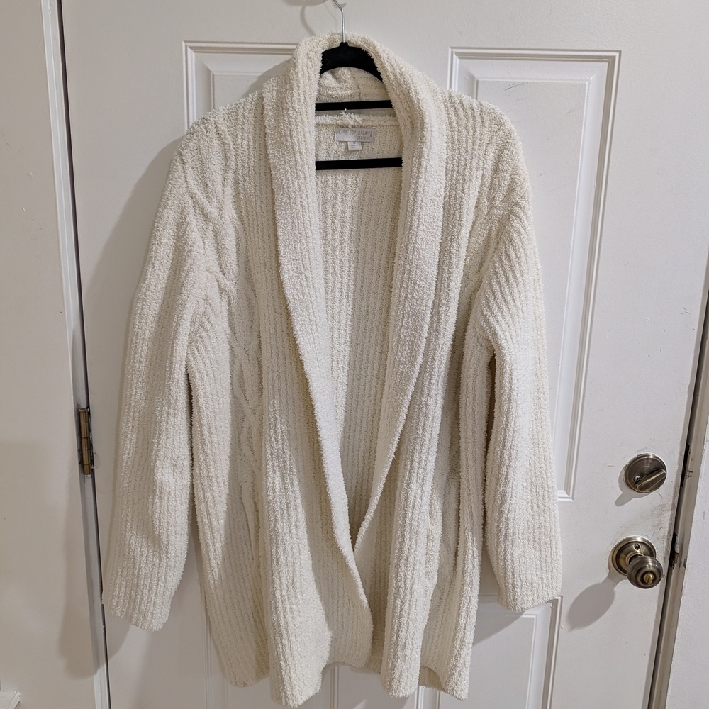 Barefoot Dreams Cream Women's LonglineCardigan - Picture 2 of 4